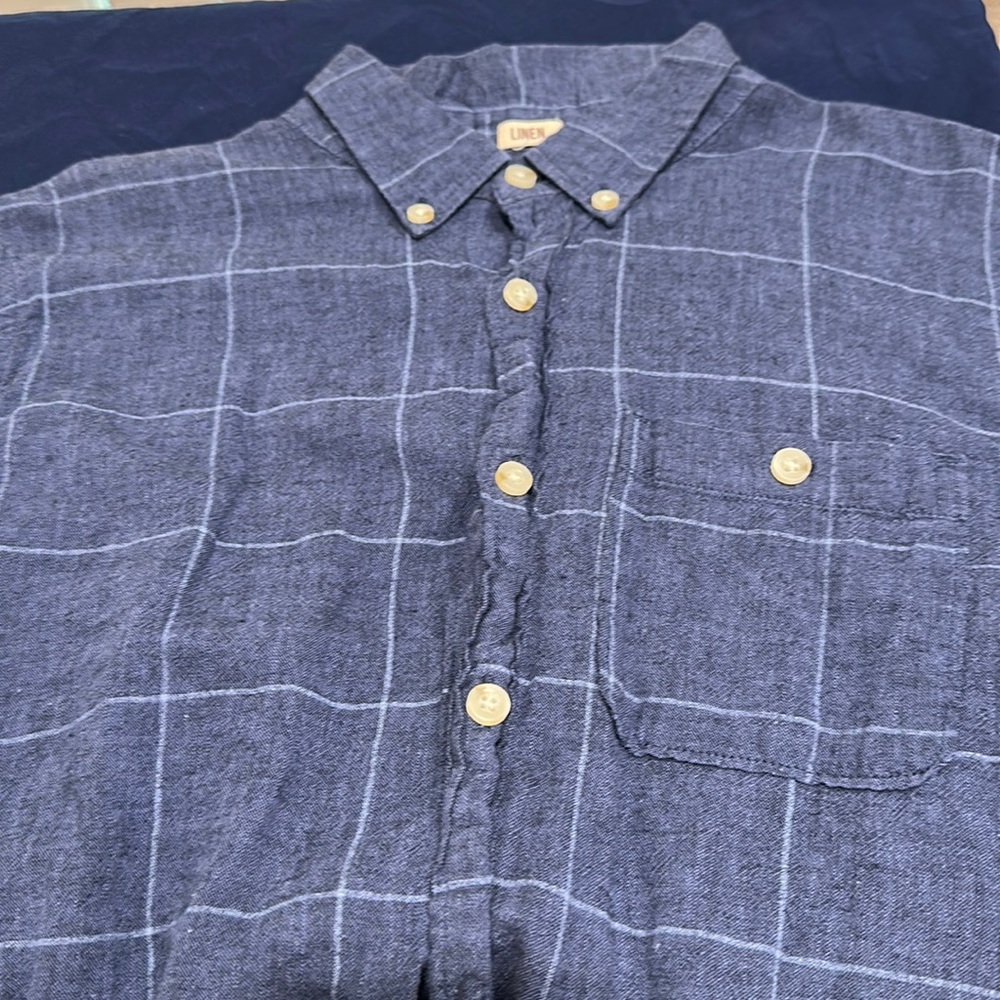 Linen Botton Down.